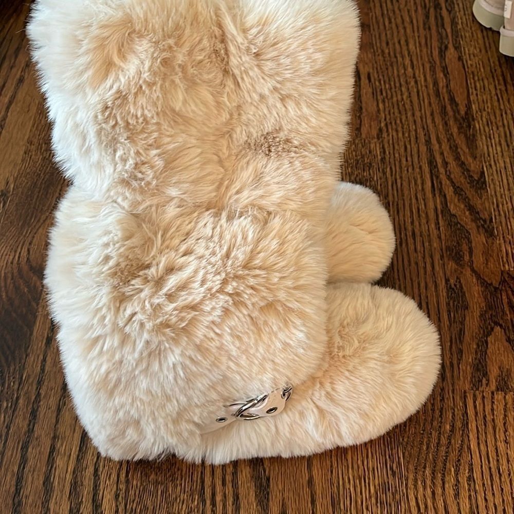 JEFFREY CAMPBELL FLUFFED UP BOOTS FOR WOMEN Size 7 Ivory - Picture 5 of 8